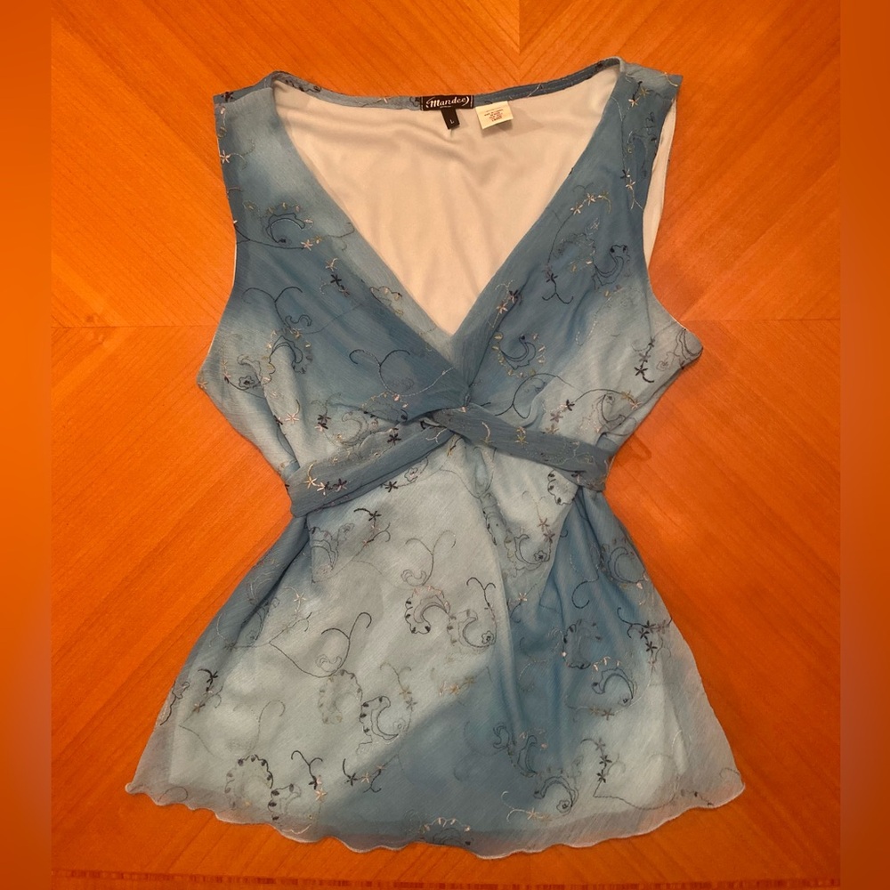 Mandee Vintage Y2k Embroidered Blouse